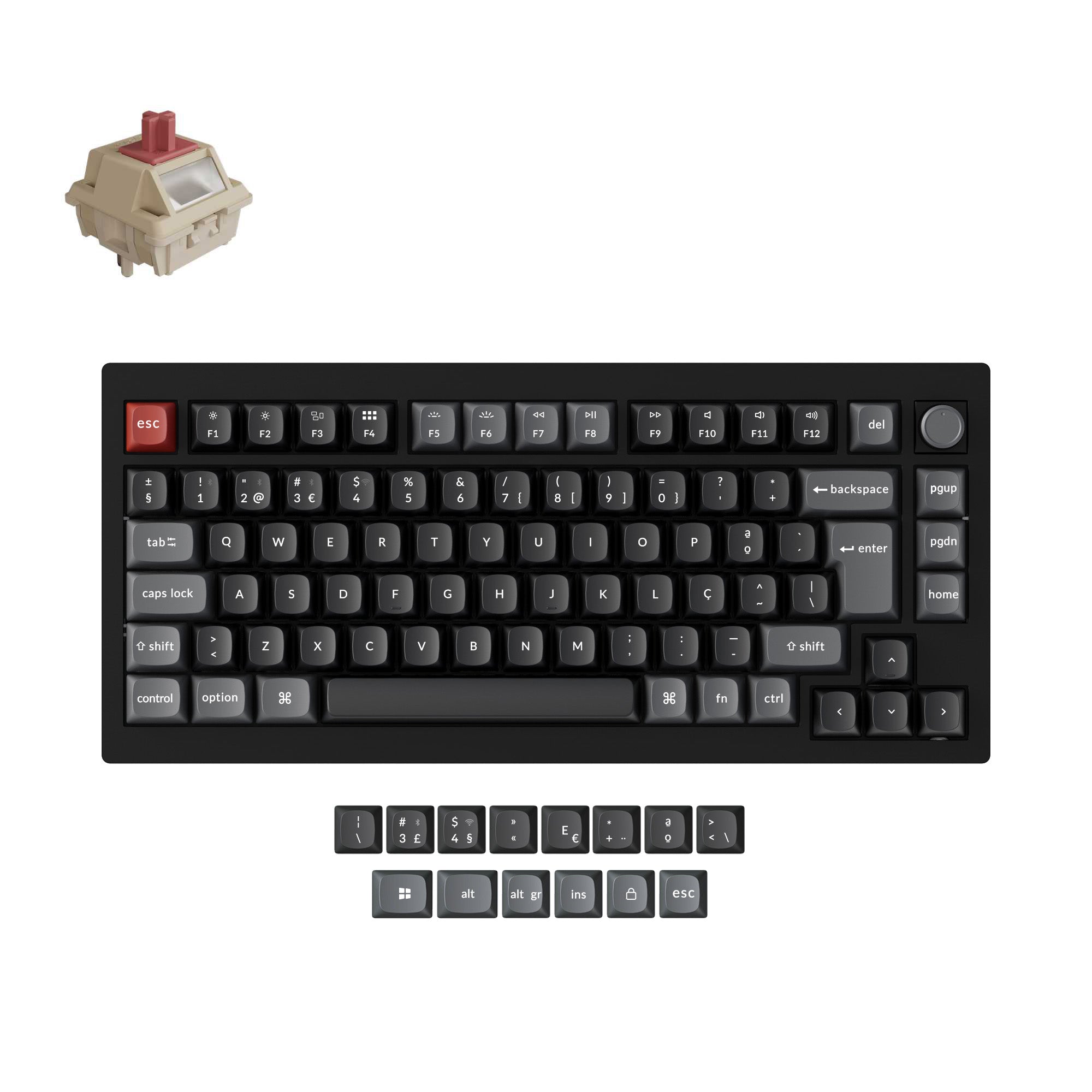 Keychron V1 Ultra 8K Wireless Custom Mechanical Keyboard ISO Layout Collection