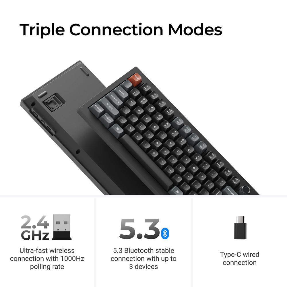 Keychron V3 Ultra 8K Wireless Custom Mechanical Keyboard (US ANSI Layout)