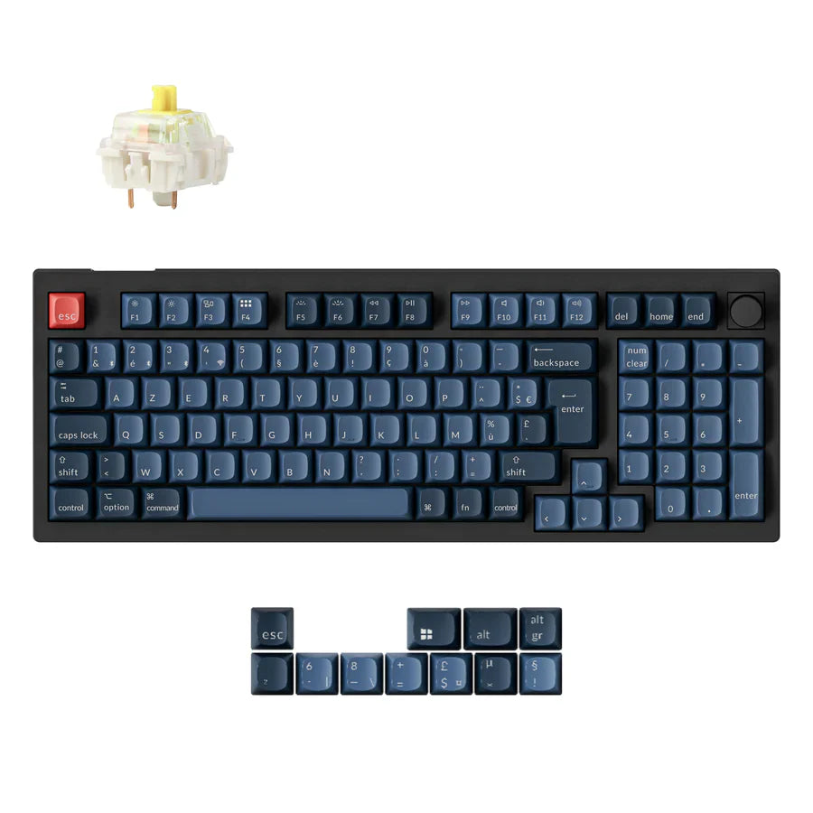 Coleção de layout ISO de teclado mecânico personalizado sem fio Max QMK Keychron V5