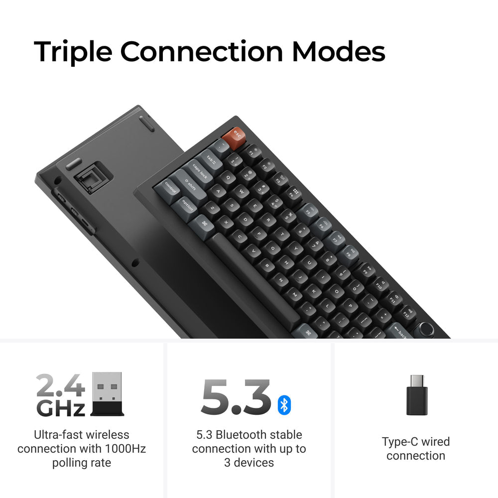 Keychron V6 Ultra 8K Wireless Custom Mechanical Keyboard (US ANSI Layout)