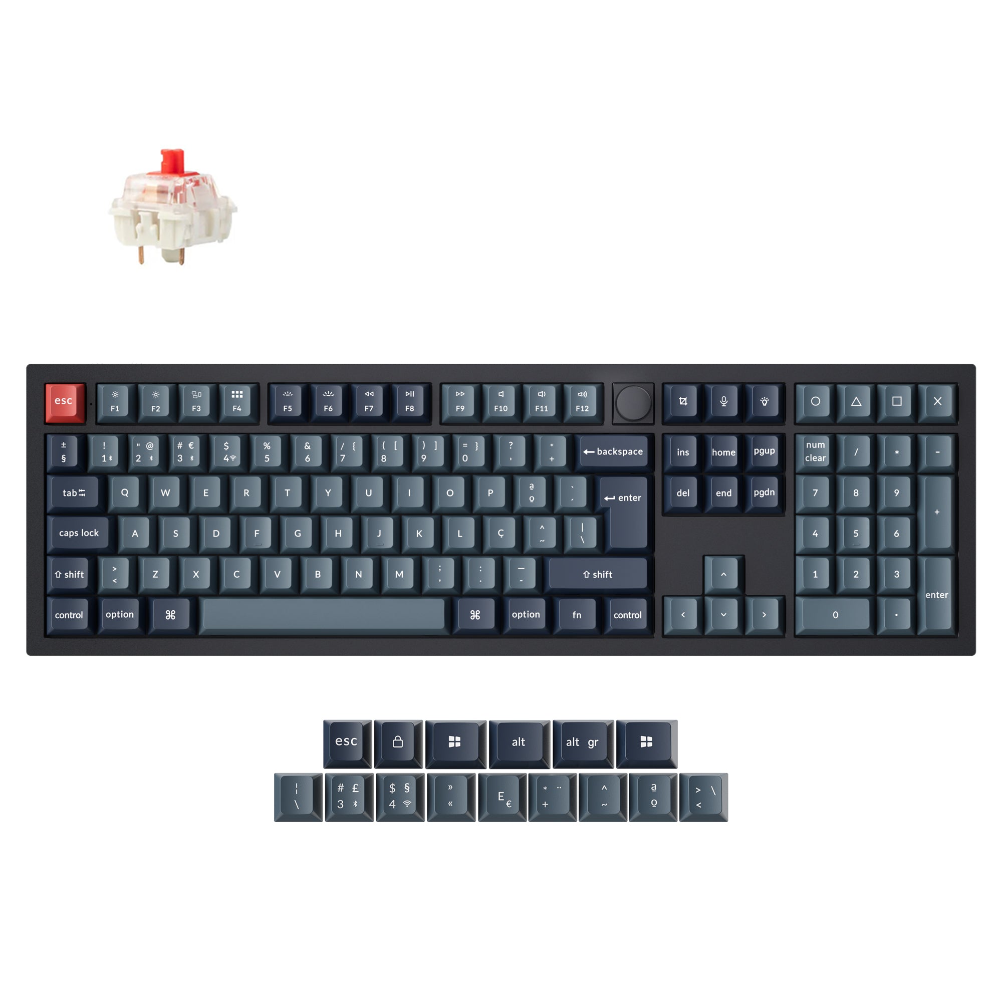 Keychron V6 Max QMK Wireless Custom Mechanical Keyboard ISO Layout Collection