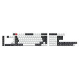 ISO Cherry Thermal Sublimation PBT Keycap Complete Set - Black and White