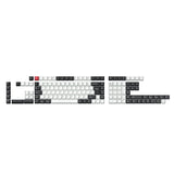 ISO Cherry Thermal Sublimation PBT Keycap Complete Set - Black and White