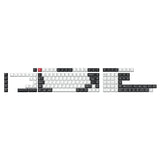 ISO Cherry Thermal Sublimation PBT Keycap Complete Set - Black and White