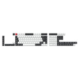 ISO Cherry Thermal Sublimation PBT Keycap Complete Set - Black and White