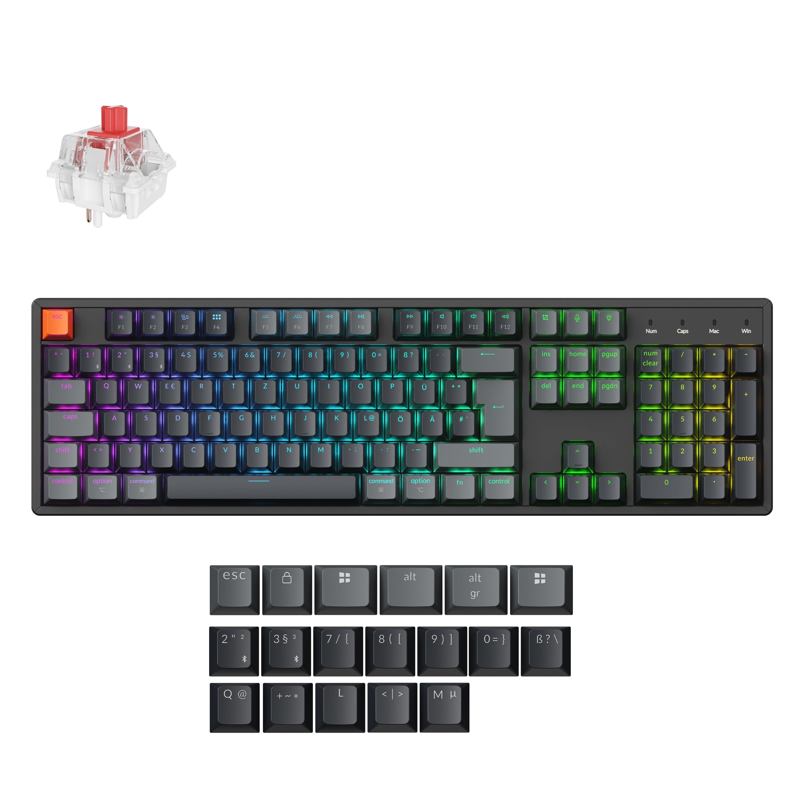 Keychron K10 QMK Wireless Mechanical Keyboard (ISO Layout) - Version 2