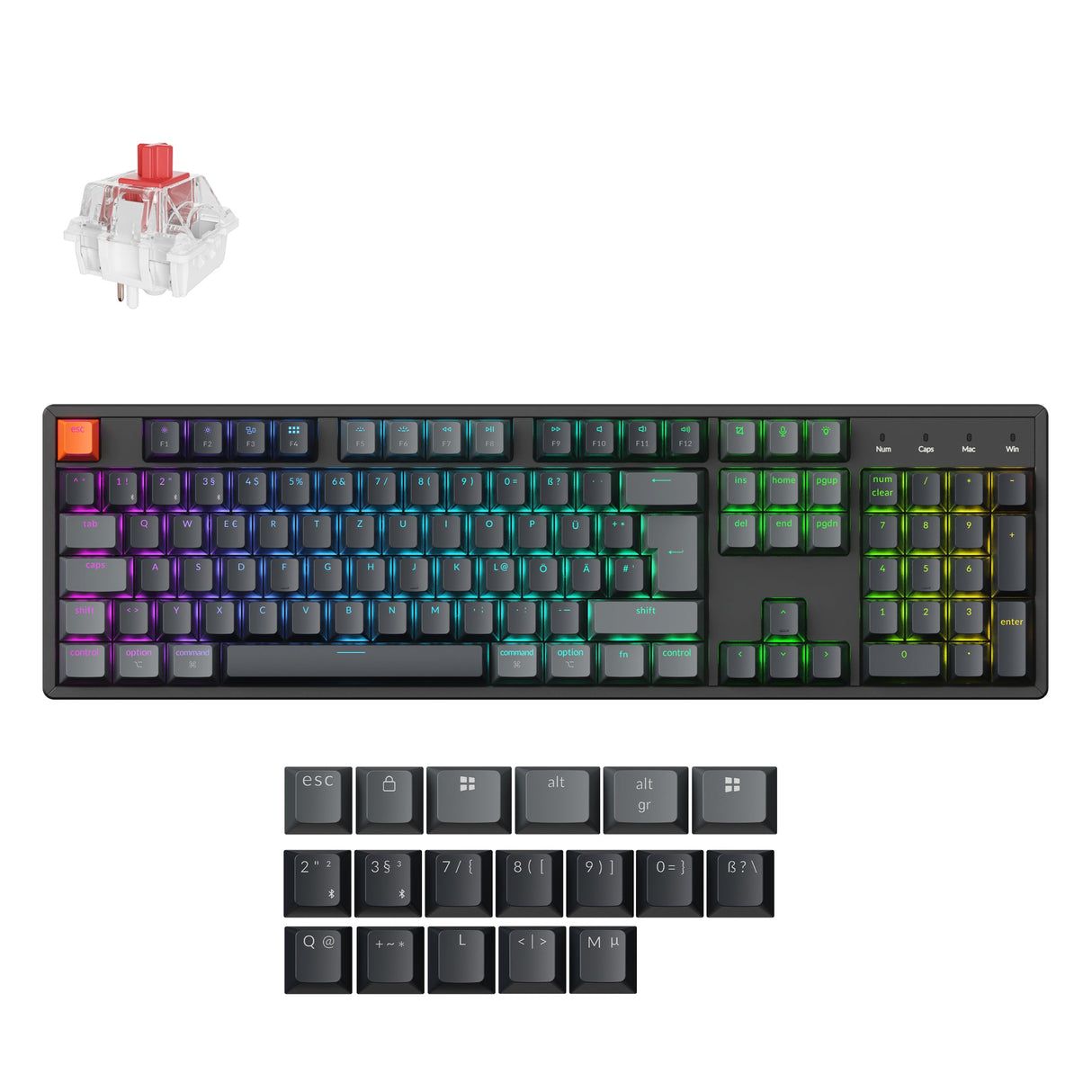 Keychron K10 QMK Wireless Mechanical Keyboard (ISO Layout) - Version 2