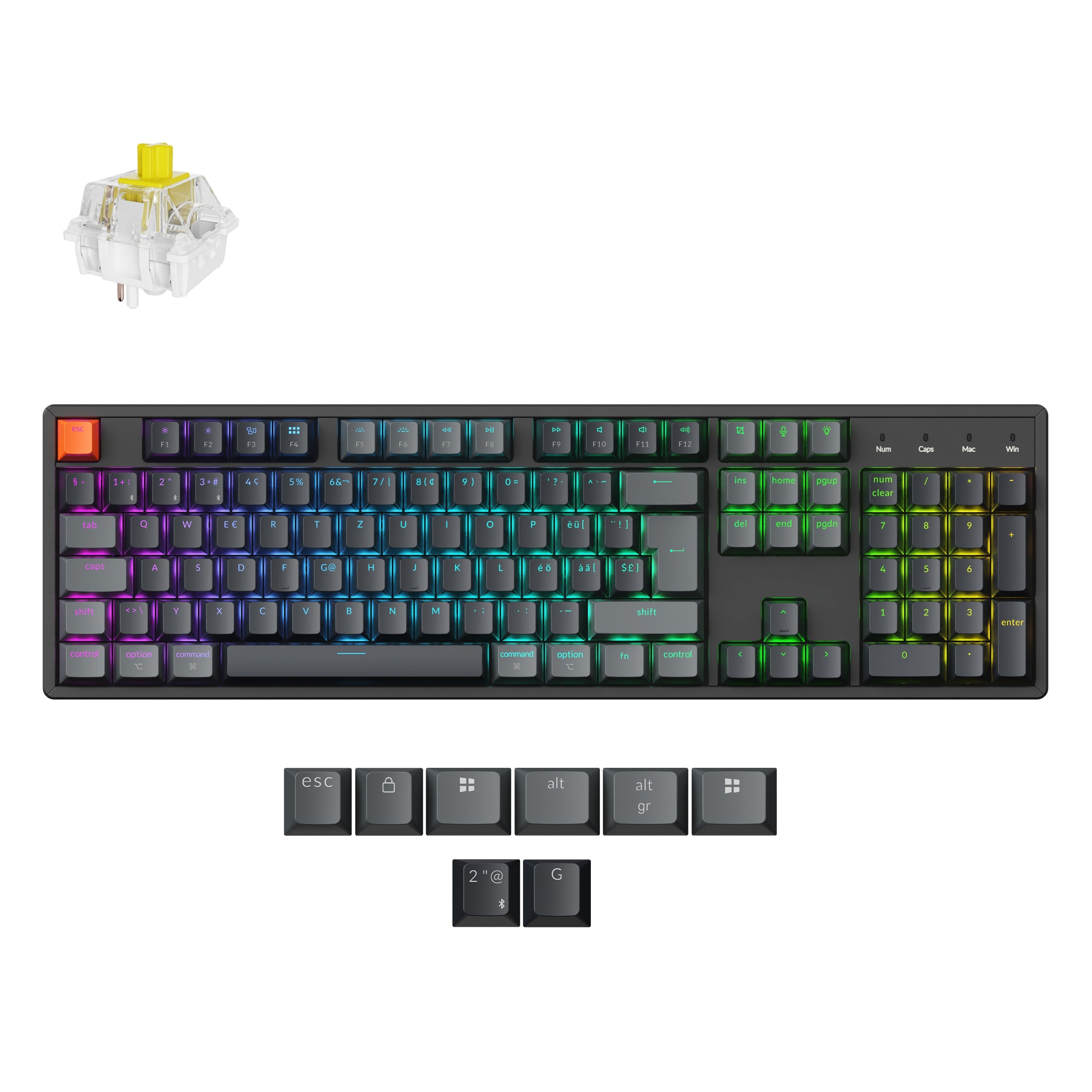 Keychron K10 QMK Wireless Mechanical Keyboard (ISO Layout) - Version 2