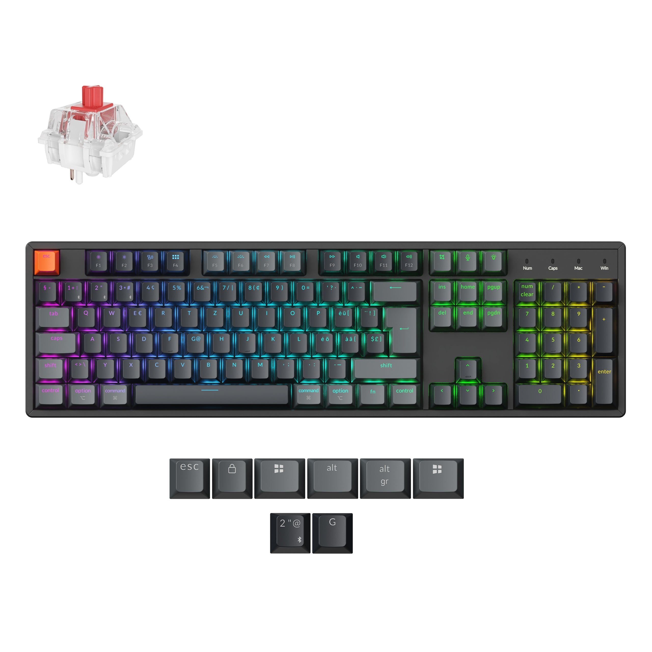 Keychron K10 QMK Wireless Mechanical Keyboard (ISO Layout) - Version 2