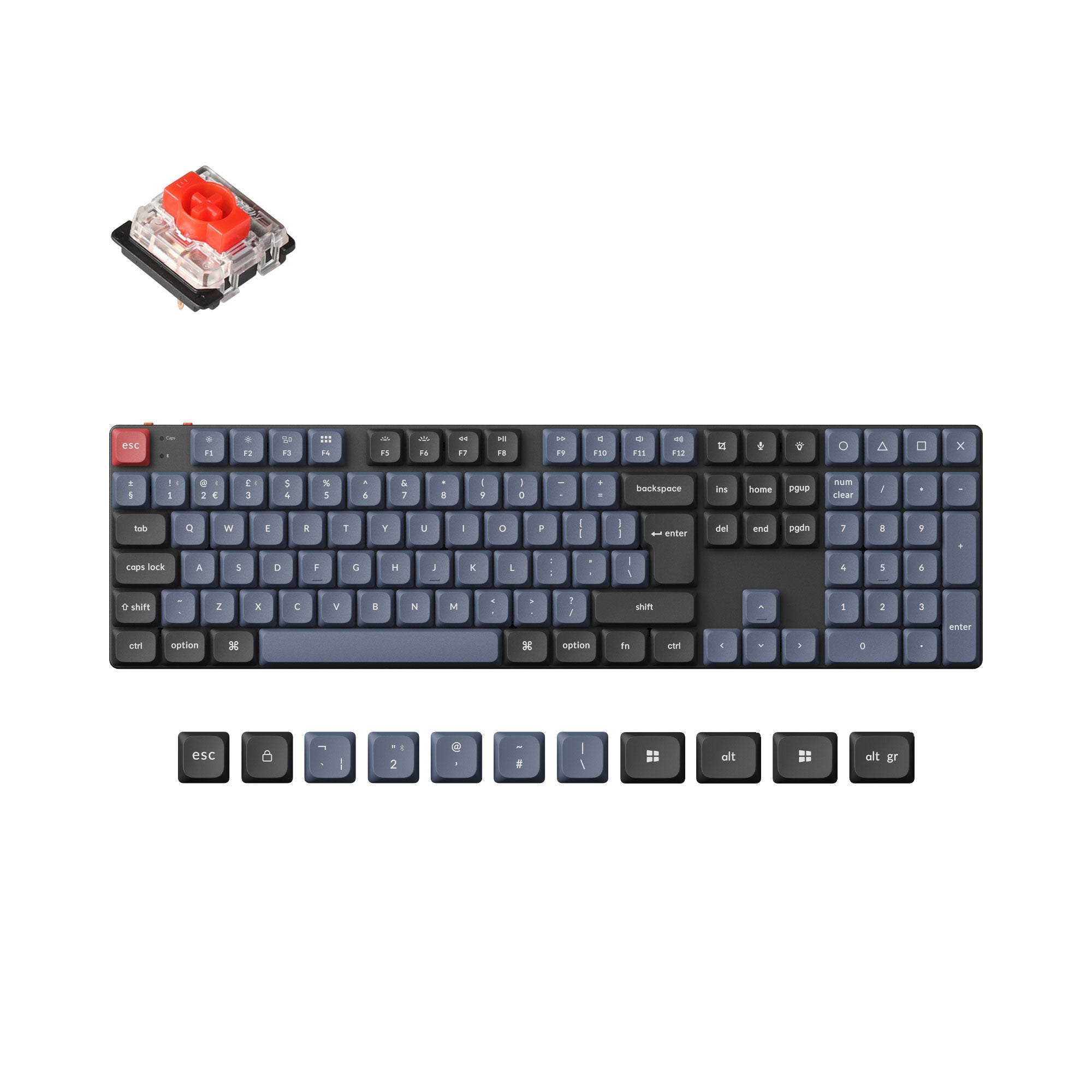 Keychron K5 Pro QMK/VIA Wireless Custom Mechanical Keyboard ISO Layout Collection