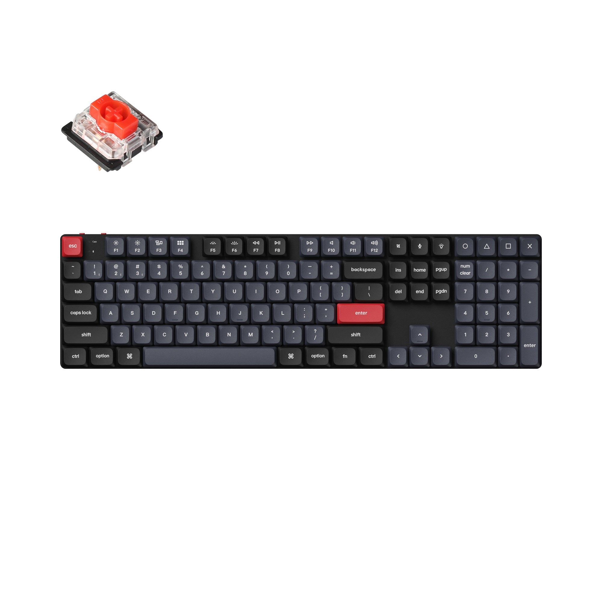 Teclado mecânico personalizado sem fio Keychron K5 Pro QMK/VIA