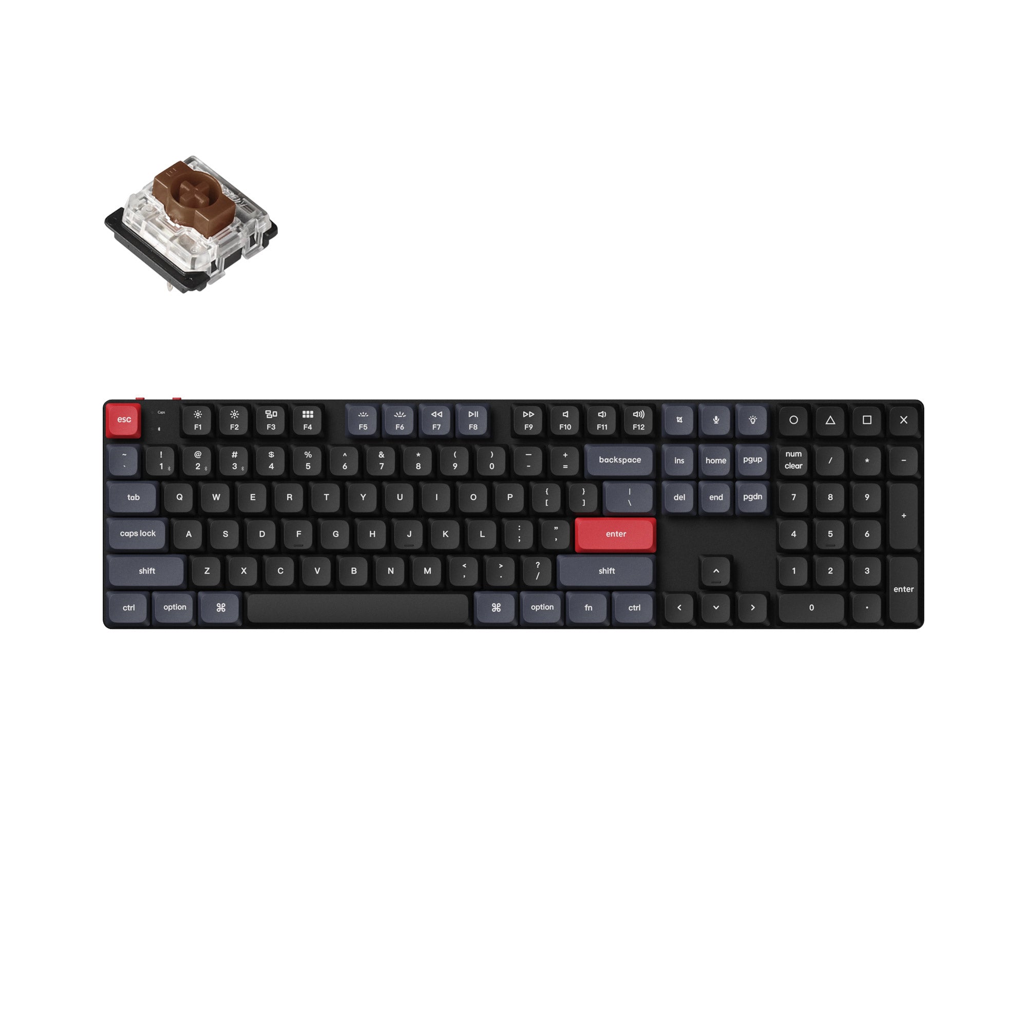 Teclado mecânico personalizado sem fio Keychron K5 Pro QMK/VIA