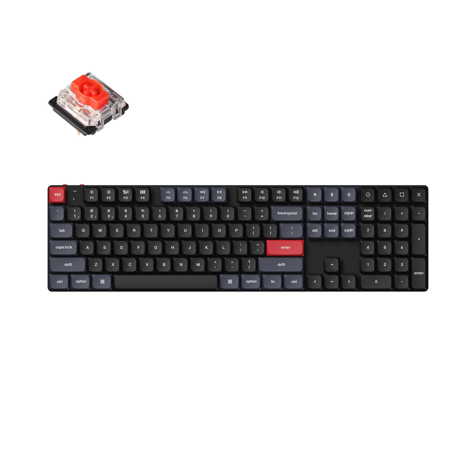 Teclado mecânico personalizado sem fio Keychron K5 Pro QMK/VIA