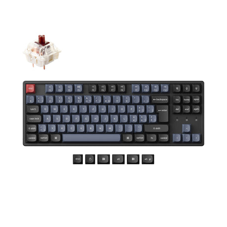 Coleção de layout ISO de teclado mecânico sem fio Keychron K8 Pro QMK/VIA