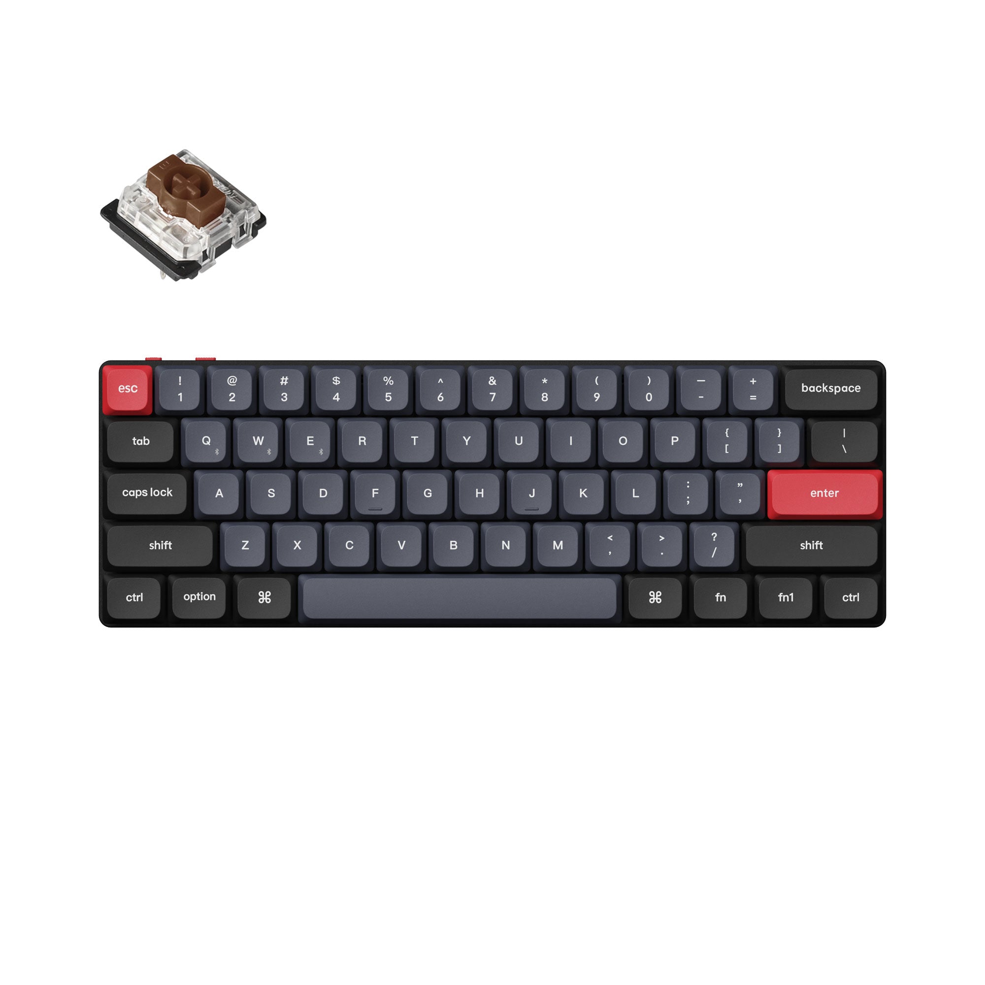 Keychron K9 Pro QMK/VIA ultra-slim custom mechanical keyboard 60 percent tenkeyless layout for Mac Windows Linux hot-swappable low-profile Gateron brown