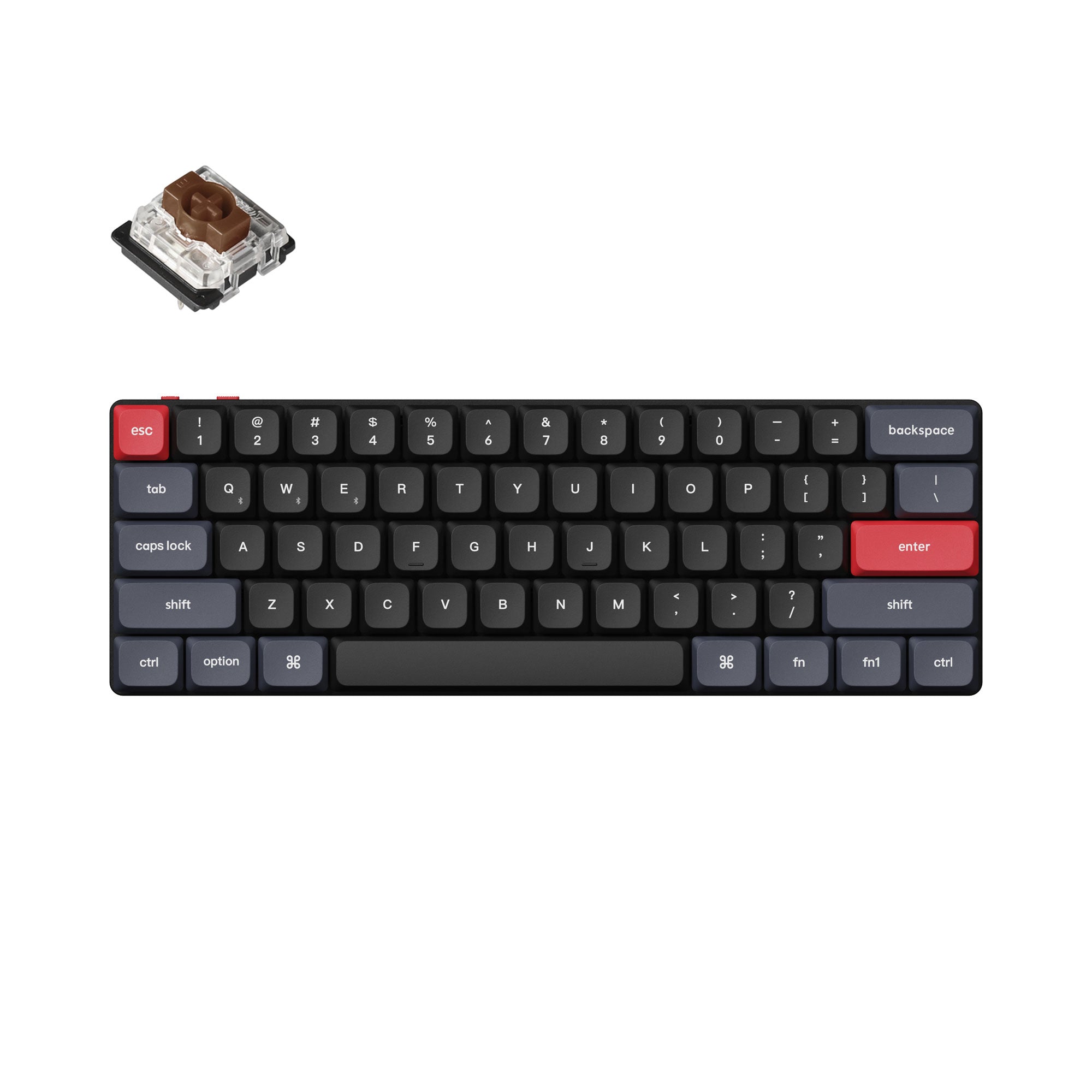 Keychron K9 Pro QMK/VIA ultra-slim custom mechanical keyboard 60 percent tenkeyless layout for Mac Windows Linux low-profile Gateron brown