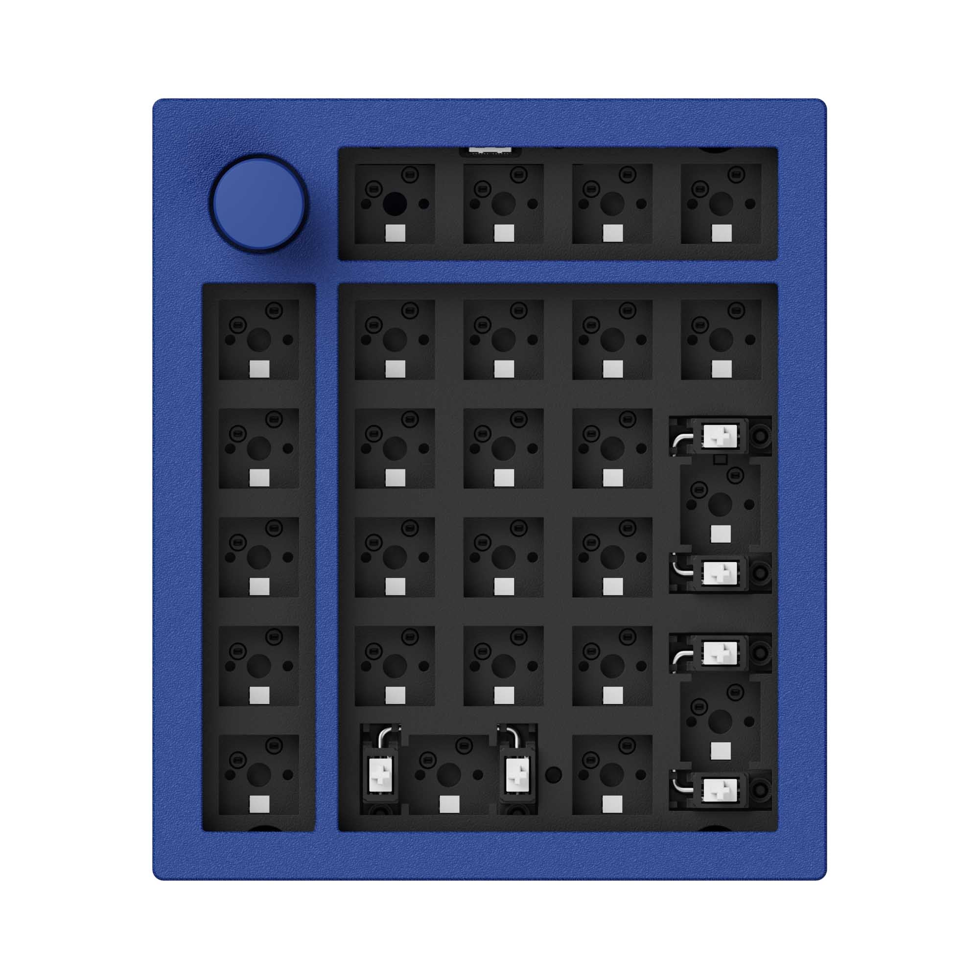 Keychron Q0 Plus QMK VIA custom number pad knob full aluminum blue frame for Mac Windows RGB backlight hot swappable