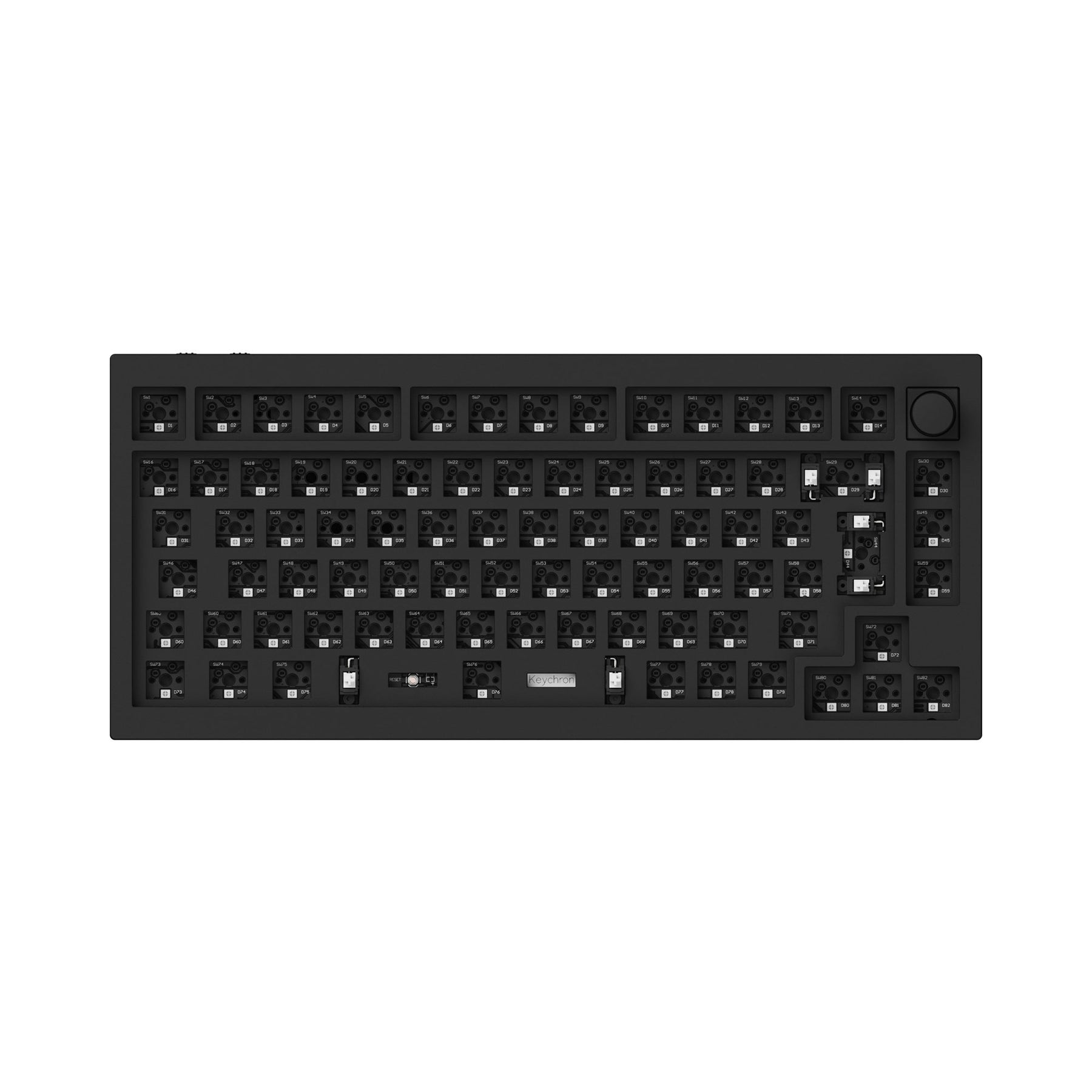 Keychron q1 pro qmk/via coleção de layout iso de teclado mecânico personalizado sem fio