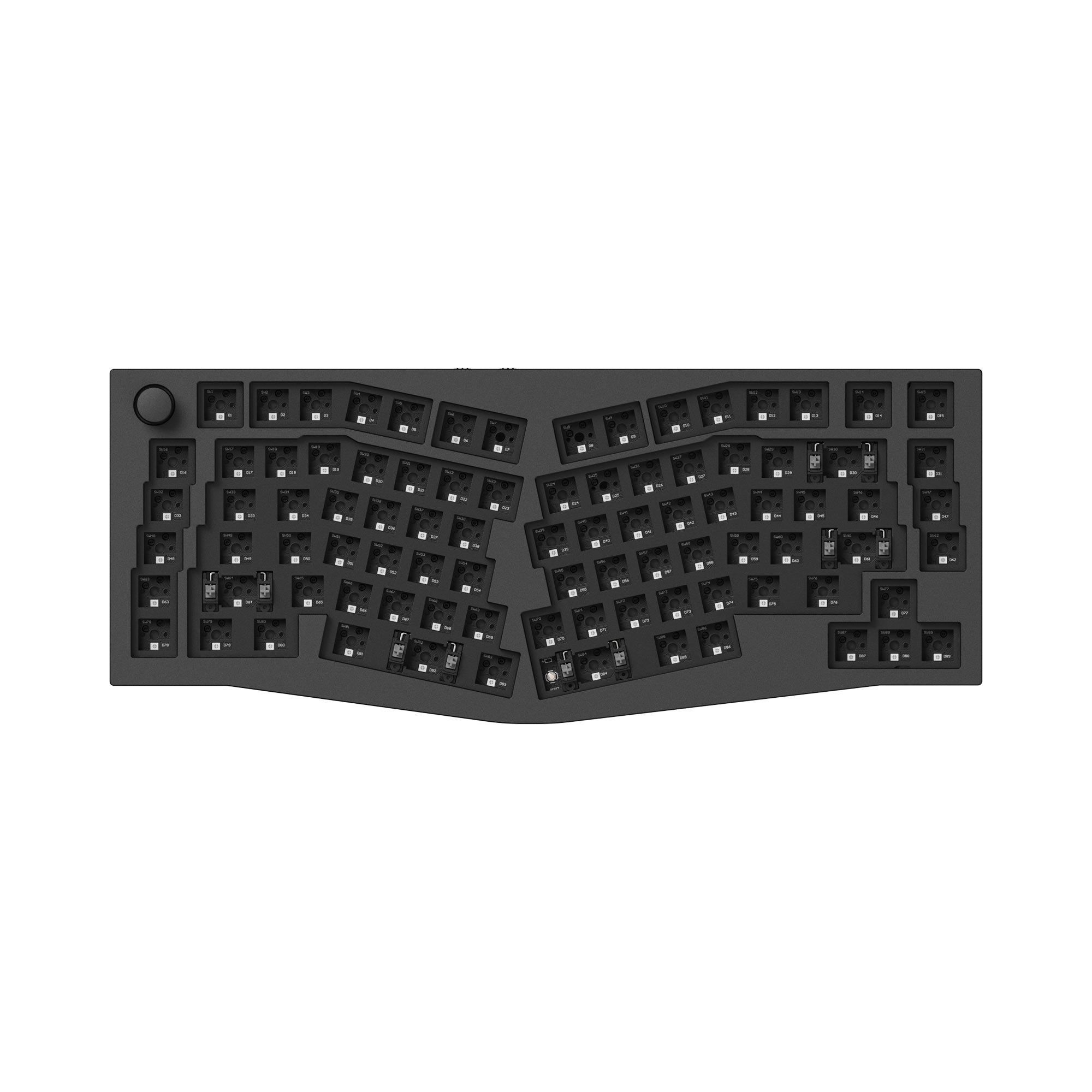 Keychron Q10 Pro QMK/VIA wireless custom mechanical keyboard 75 percent Alice layout full aluminum black frame for Mac Windows Linux with RGB backlight hot-swappable barebone