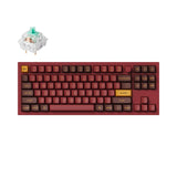 Keychron Q3 QMK VIA custom mechanical keyboard tenkeyless layout full aluminum knob version red frame knob version for Mac windows hot swappable Keychron K Pro mint switch