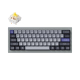 Keychron Q4 Pro QMK/VIA wireless custom mechanical keyboard 60 percent layout full aluminum grey frame for Mac WIndows Linux with RGB backlight and hot-swappable K Pro switch banana
