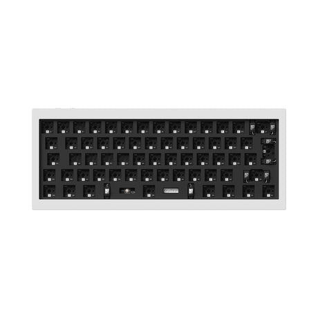 Keychron Q4 Pro QMK/VIA wireless custom mechanical keyboard 60 percent layout full aluminum white frame for Mac WIndows Linux with RGB backlight and hot-swappable barebone ISO