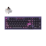 Keychron Q5 Pro QMK/VIA wireless custom mechanical keyboard 96 percent layout full aluminum purple frame for Mac WIndows Linux RGB backlight hot-swappable K Pro switch brown