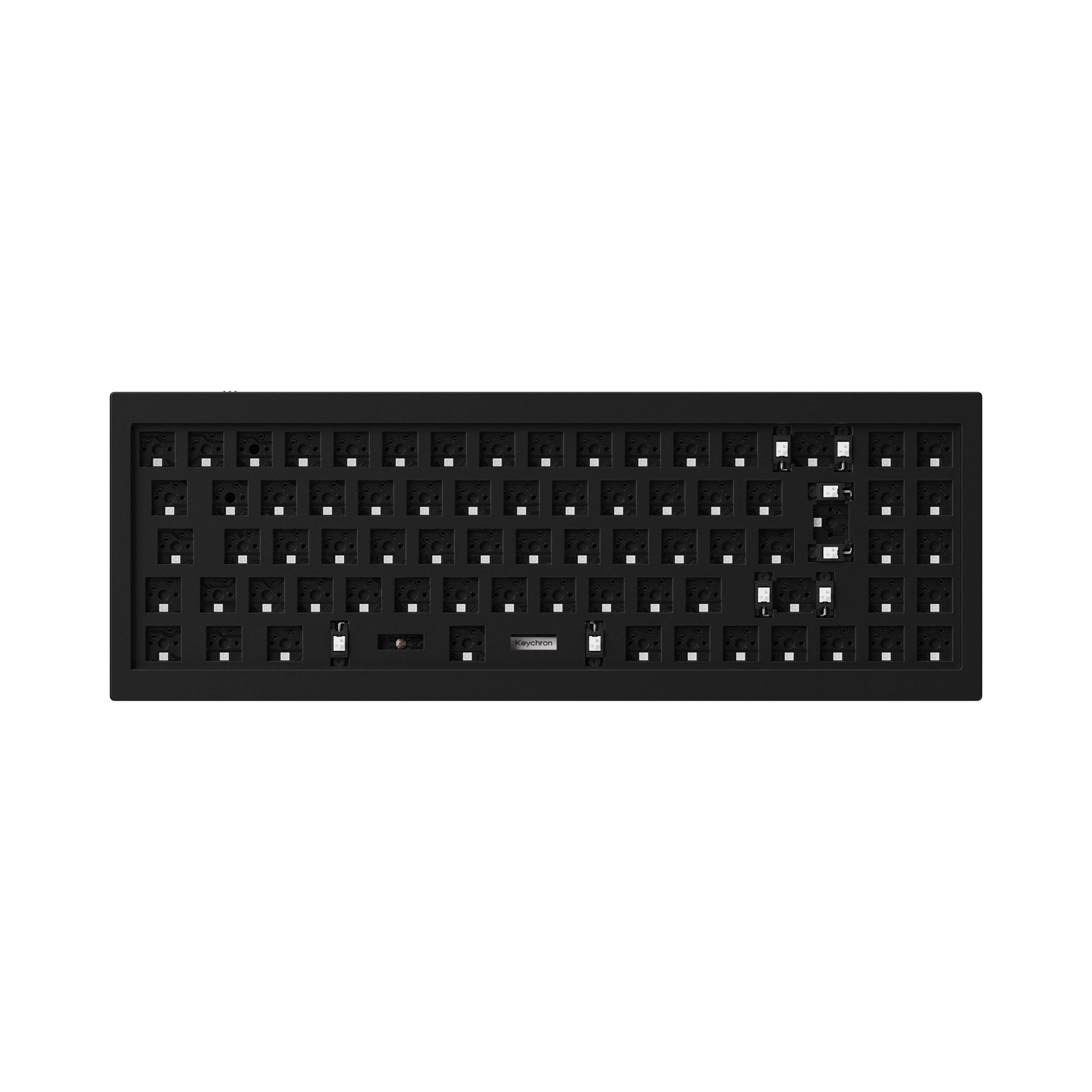 Keychron Q7 QMK VIA custom mechanical keyboard 70 percent compact UK DE FR ES IT Nordic ISO layout full aluminum frame for Mac Windows Barebone black