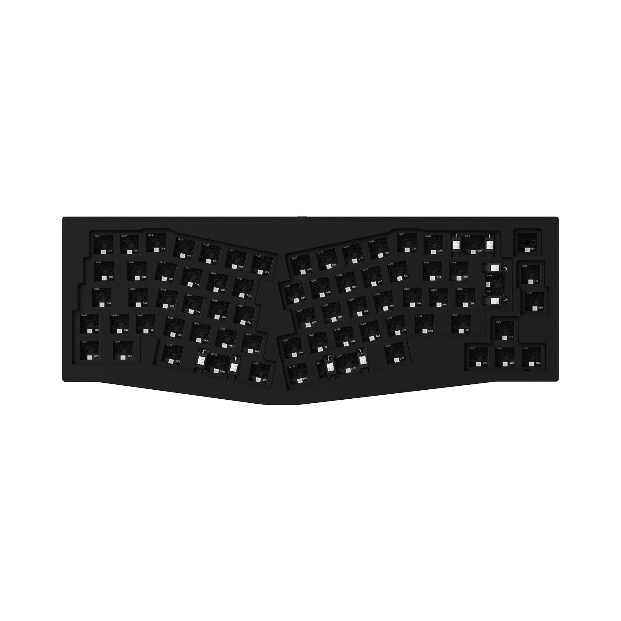 Keychron Q8 QMK VIA Custom Mechanical Keyboard Alice Layout Full Aluminum Frame For Mac Windows Linux ISO Layout Barebone Black