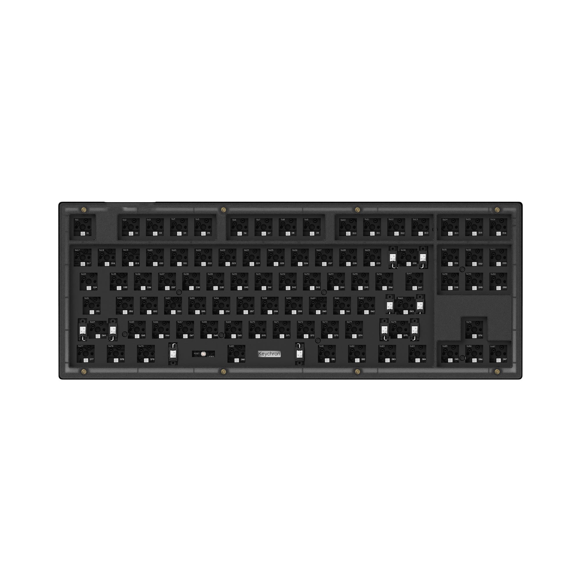 Keychron V3 Custom Mechanical Keyboard frosted black QMK/VIA tenkeyless hot-swappable barebone 