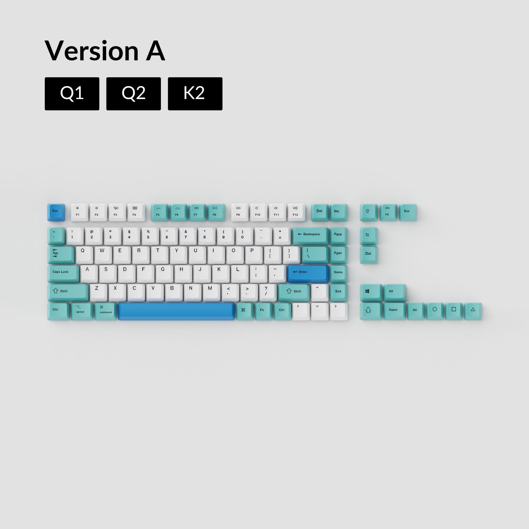 OEM Dye-Sub PBT Keycap Set - Iceberg