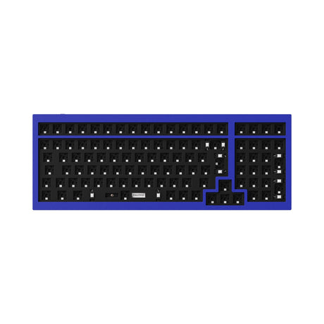 Keychron Q5 QMK VIA custom mechanical keyboard ISO layout UK DE FR IT ES Nordic 96 percent layout full aluminum frame for Mac Windows Linux barebone blue