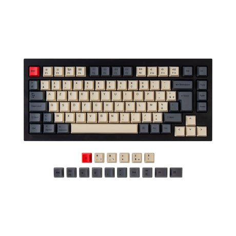 Conjunto de teclas ISO Q1 e Q1 Pro e V1 e K2 e K2 Pro OEM Dye-Sub PBT - Carbono